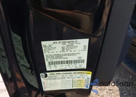 2014 Ford F-150 Fx4 из США, поврежденный, VIN 1FTFW1EF7EFC40260